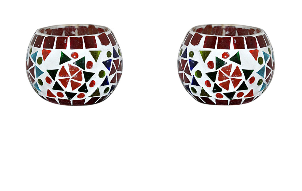 Lalhaveli Diwali Christmas Home Decorative Glass Tealight Candle Holders lights Xmas Gifts 3 x 3 Inches